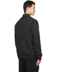 schwarze bedruckte Strickjacke von Off-White