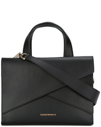 schwarze bedruckte Taschen von Emporio Armani