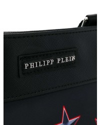 schwarze bedruckte Umhängetasche von Philipp Plein