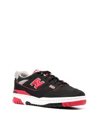 schwarze bedruckte Wildleder niedrige Sneakers von New Balance