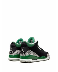 schwarze bedruckte Wildleder niedrige Sneakers von Jordan