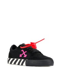 schwarze bedruckte Wildleder niedrige Sneakers von Off-White