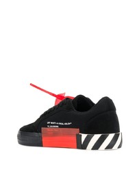 schwarze bedruckte Wildleder niedrige Sneakers von Off-White