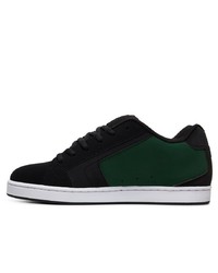 schwarze bedruckte Wildleder niedrige Sneakers von DC Shoes