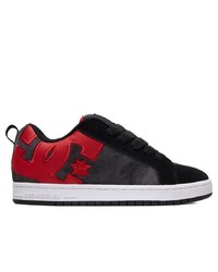 schwarze bedruckte Wildleder niedrige Sneakers von DC Shoes