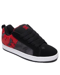 schwarze bedruckte Wildleder niedrige Sneakers von DC Shoes