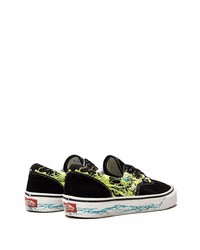 schwarze bedruckte Wildleder niedrige Sneakers von Vans