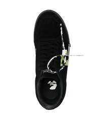 schwarze bedruckte Wildleder niedrige Sneakers von Off-White