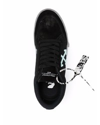 schwarze bedruckte Wildleder niedrige Sneakers von Off-White