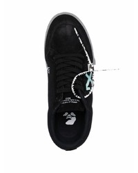 schwarze bedruckte Wildleder niedrige Sneakers von Off-White