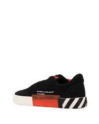 schwarze bedruckte Wildleder niedrige Sneakers von Off-White