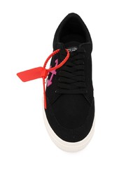 schwarze bedruckte Wildleder niedrige Sneakers von Off-White