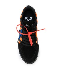 schwarze bedruckte Wildleder niedrige Sneakers von Off-White