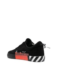 schwarze bedruckte Wildleder niedrige Sneakers von Off-White