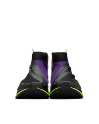 schwarze bedruckte Wildleder Sportschuhe von Nike