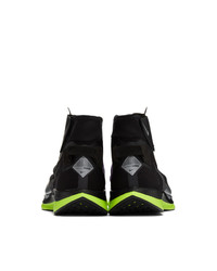 schwarze bedruckte Wildleder Sportschuhe von Nike