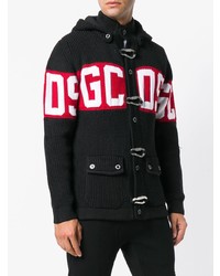 schwarze bedruckte Windjacke von Gcds