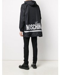 schwarze bedruckte Windjacke von Moschino