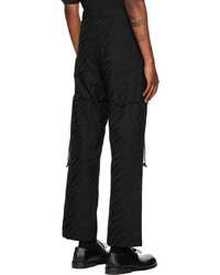 schwarze bedruckte Wollchinohose von Song For The Mute