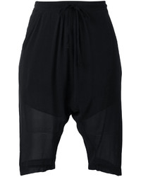 schwarze Bermuda-Shorts aus Seide