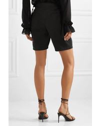 schwarze Bermuda-Shorts aus Twill von Saint Laurent