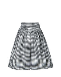 schwarze Bermuda-Shorts mit Vichy-Muster von Bambah