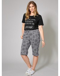 schwarze Bermuda-Shorts von Janet und Joyce by Happy Size