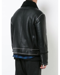 schwarze beschlagene Bikerjacke von Givenchy