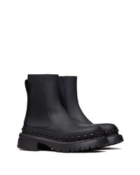 schwarze beschlagene Chelsea Boots aus Leder von Valentino Garavani