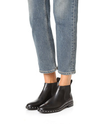 schwarze beschlagene Chelsea Boots aus Leder von Jenni Kayne