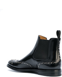 schwarze beschlagene Chelsea Boots aus Leder von Church's