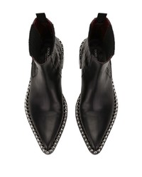 schwarze beschlagene Chelsea Boots aus Leder von Dolce & Gabbana