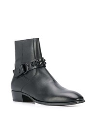 schwarze beschlagene Chelsea Boots aus Leder von Represent