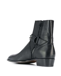 schwarze beschlagene Chelsea Boots aus Leder von Represent