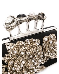 schwarze beschlagene Clutch von Alexander McQueen