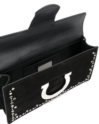 schwarze beschlagene Clutch von Salvatore Ferragamo