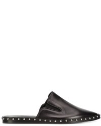 schwarze beschlagene flache Sandalen aus Leder von Jenni Kayne