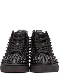 schwarze beschlagene hohe Sneakers aus Leder von Christian Louboutin