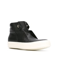 schwarze beschlagene hohe Sneakers von Rick Owens