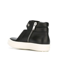 schwarze beschlagene hohe Sneakers von Rick Owens