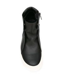 schwarze beschlagene hohe Sneakers von Rick Owens