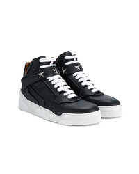 schwarze beschlagene hohe Sneakers von Givenchy