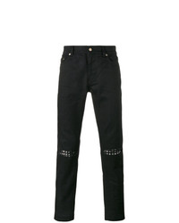 schwarze beschlagene Jeans von Saint Laurent