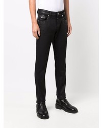 schwarze beschlagene Jeans von John Richmond