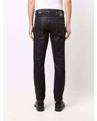 schwarze beschlagene Jeans von John Richmond