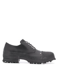 schwarze beschlagene Leder Derby Schuhe von CamperLab