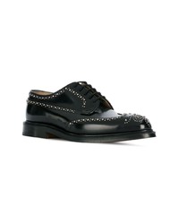 schwarze beschlagene Leder Derby Schuhe von Church's