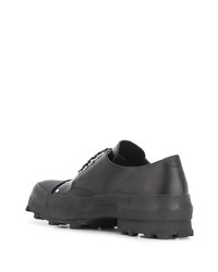 schwarze beschlagene Leder Derby Schuhe von CamperLab