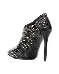 schwarze beschlagene Leder Pumps von Marc Ellis