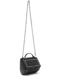 schwarze beschlagene Leder Umhängetasche von Givenchy